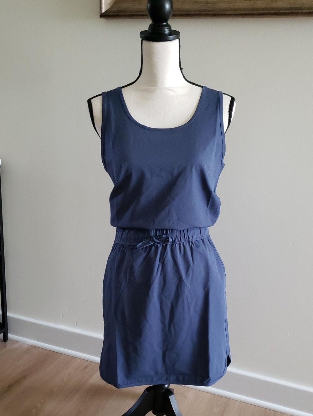 NEW Avalanche Casual Activewear Tank Dress "Endless Destinations" Blue Smoke NWT